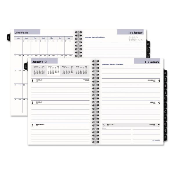 AAGG54550 AT-A-GLANCE DayMinder Executive Weekly/Monthly Refill, 6 7/8 x 8 3/4, 2018
