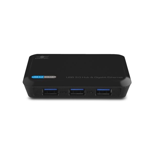 SYNX3765203 Vantec 3-Port USB 3.0 Hub with Gigabit Ethernet