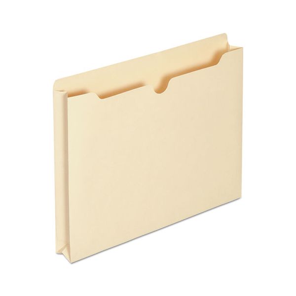 UNV74300 Universal Economical File Jackets, 1 1/2 Inch Expansion, Letter, 11 Point Manila, 50/Box