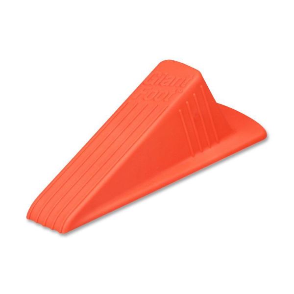MAS00965 Master Caster Giant Foot Doorstop, No-Slip Rubber Wedge, 3-1/2w x 6-3/4d x 2h, Safety Orange