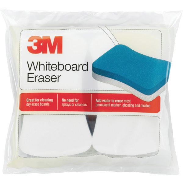 MMM581WBE 3M Whiteboard Eraser for Whiteboards, 2/Pack