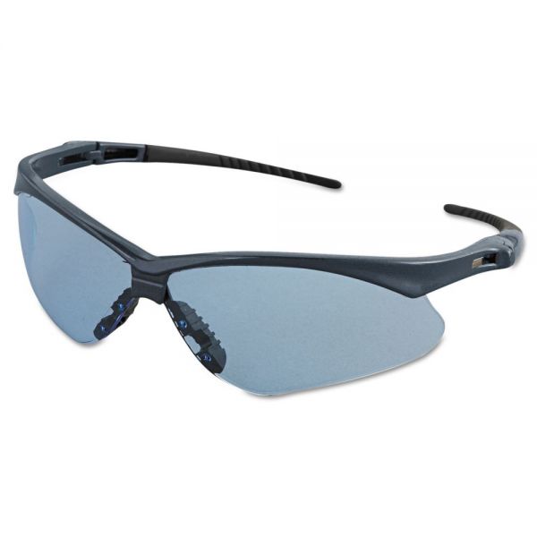 JAK19639 Jackson Safety* Nemesis Safety Glasses, Blue Frame, Light Blue Lens