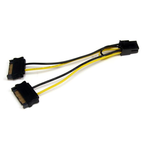 SYNX3226158 StarTech.com 6in SATA Power to 6 Pin PCI Express Video Card Power Cable Adapter