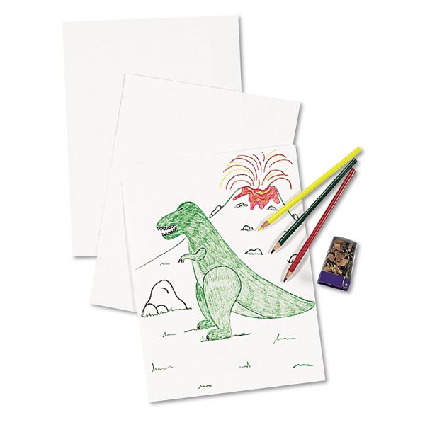 PAC4739 Pacon White Drawing Paper, 47 lbs., 9 x 12, Pure White, 500 Sheets/Ream