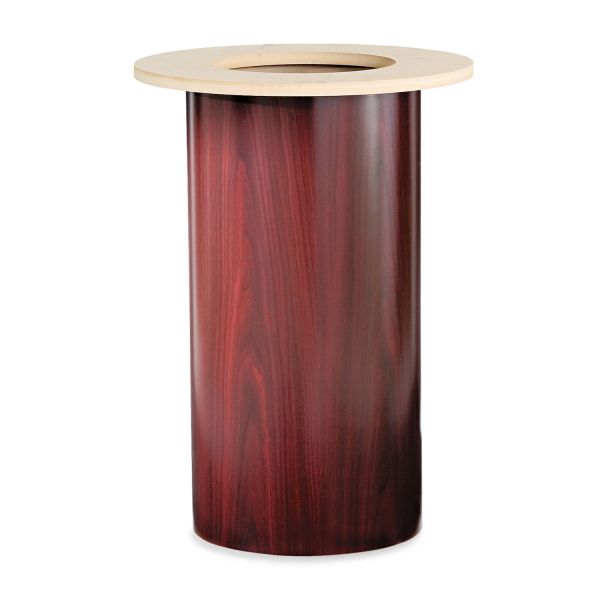 HONTLRAN HON Laminate Cylinder Table Base, 18" dia. x 28h, Mahogany