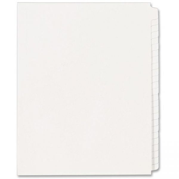 AVE11959 Avery Blank Tab Legal Exhibit Index Divider Set, 25-Tab, White Tab, Letter, 1 Set