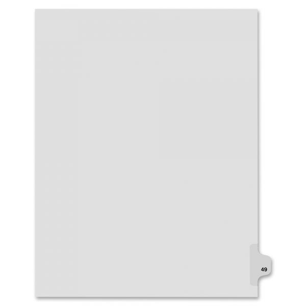 KLF82249 Kleer-Fax 80000 Series Side Tab Legal Index Dividers