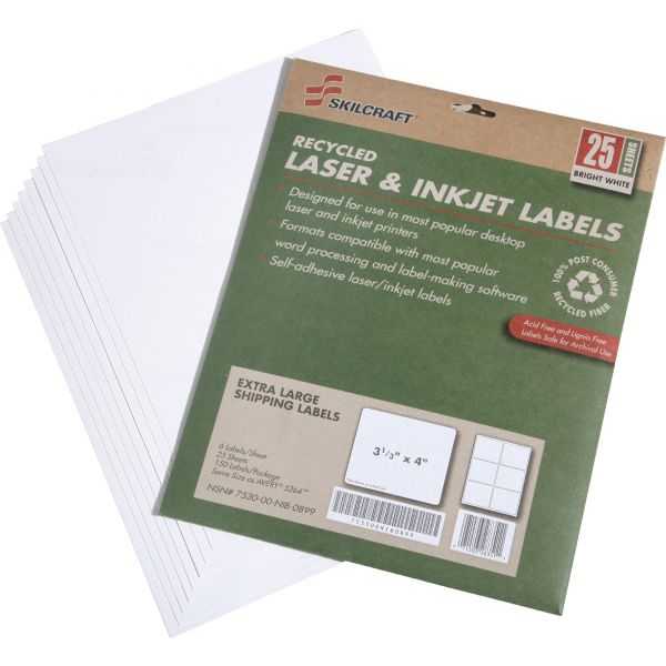 NSN5789295 Skilcraft Extra Large Shipping Labels