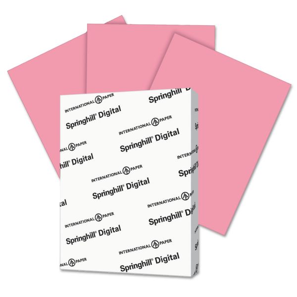 SGH075300 Springhill Digital Index Color Card Stock, 110 lb, 8 1/2 x 11, Cherry, 250 Sheets/Pack