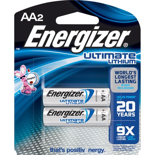 EVEL91BP2CT Energizer Ultimate Lithium AA Batteries
