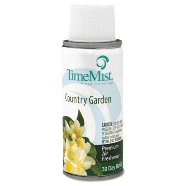 TMS1042443 TimeMist Settings Micro Metered Aerosol Refills, Country Garden, 2oz, 12/Carton
