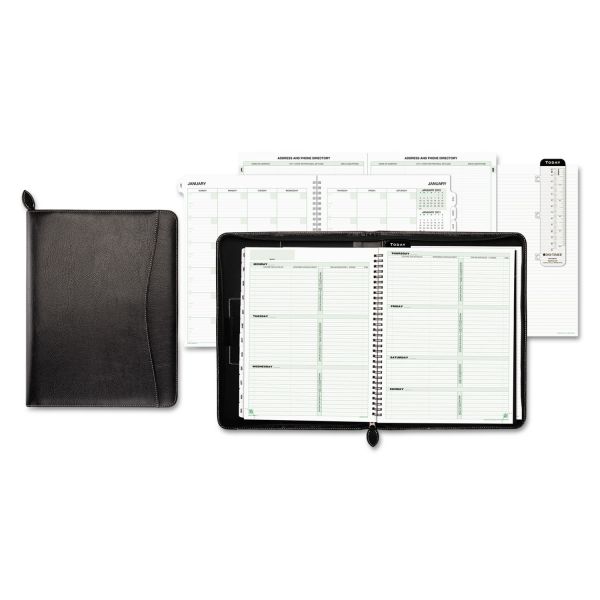 DTM85457 Day-Timer Basque Bonded Leather Starter Set, 8 1/2 x 11
