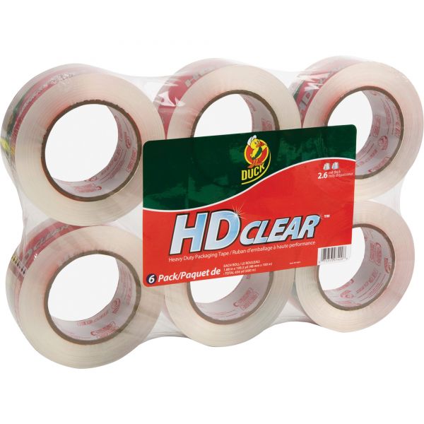 DUC299016 Duck Heavy-Duty Carton Packaging Tape, 1.88" x 110 yards, Clear, 6/Pack