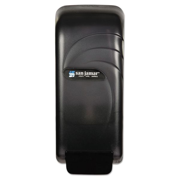 SJMS890TBK San Jamar Oceans Universal Liquid Soap Dispenser, 4 1/2 x 4 3/8 x 10 1/2, 800mL, Black