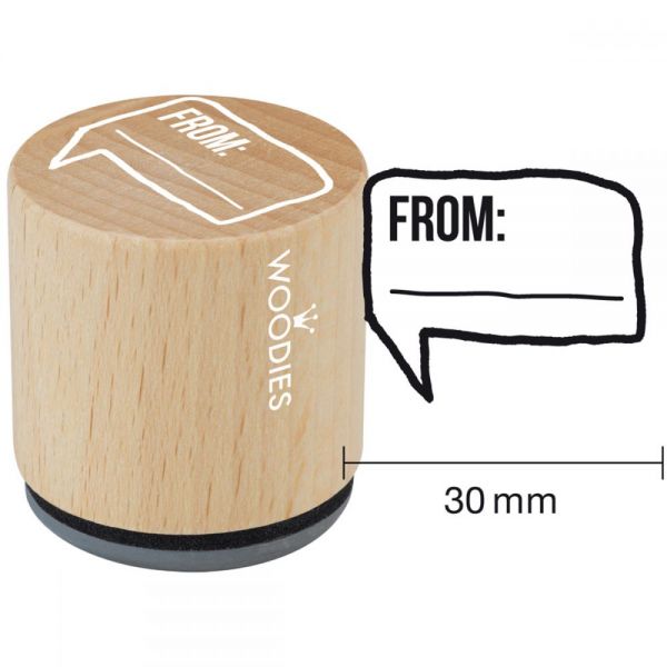 NOTM350179 Woodies Mounted Rubber Stamp 1.35"