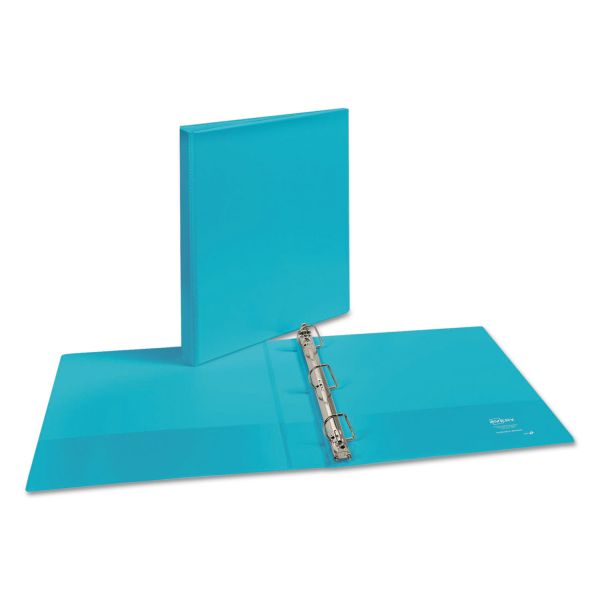 AVE17295 Avery Durable 3-Ring View Binder, 1" Capacity, Slant Ring, Aqua