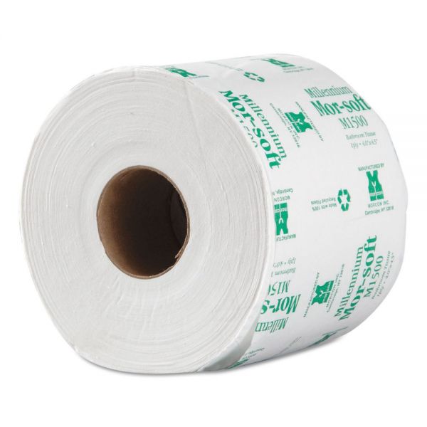 MORM1500 Morcon Paper Morsoft Millennium Bath Tissue, 1-Ply, 1500 Sheets/Roll, 48/Carton