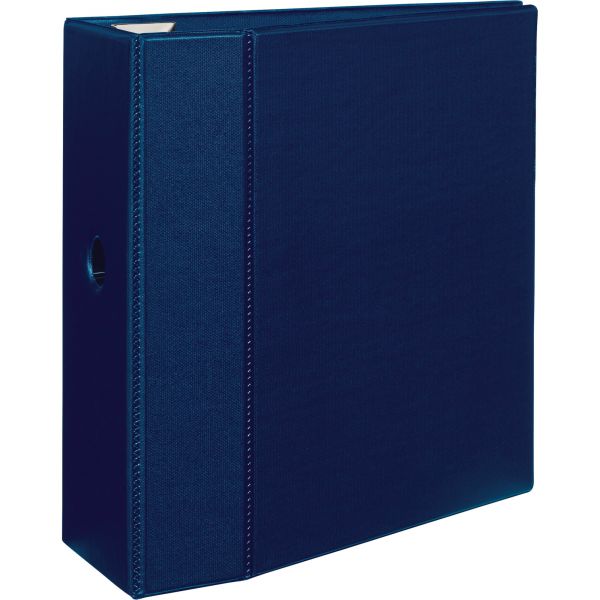 AVE79826 Avery Heavy-Duty Binder with One Touch EZD Rings, 11 x 8 1/2, 5" Capacity, Navy Blue