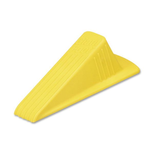 MAS00966 Master Caster Giant Foot Doorstop, No-Slip Rubber Wedge, 3-1/2w x 6-3/4d x 2h, Safety Yellow