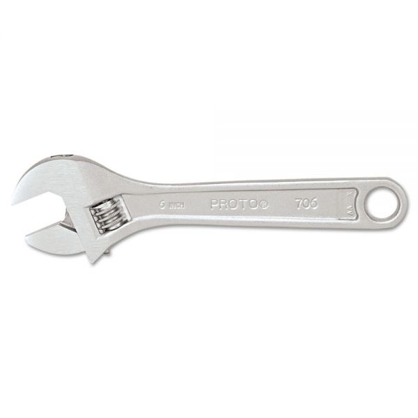 PTO706 PROTO PROTO Adjustable Wrench, 6" Long, 15/16" Opening, Satin Chrome