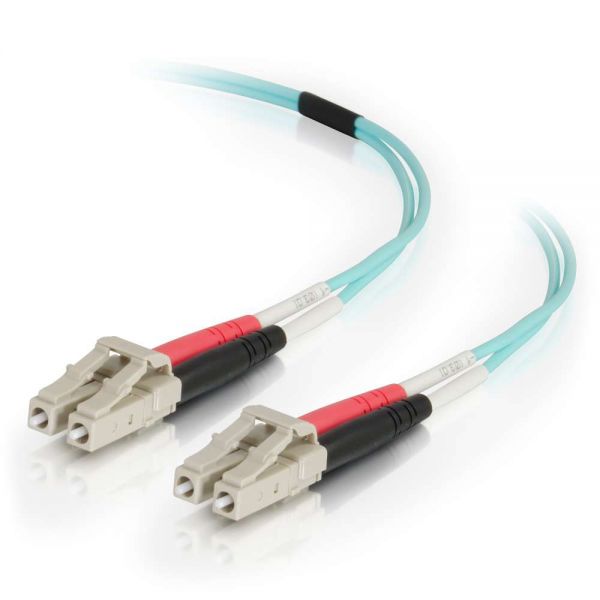 SYNX3706306 C2G 9m LC-LC 50/125 Duplex Multimode OM4 Fiber Cable - Aqua - 30ft