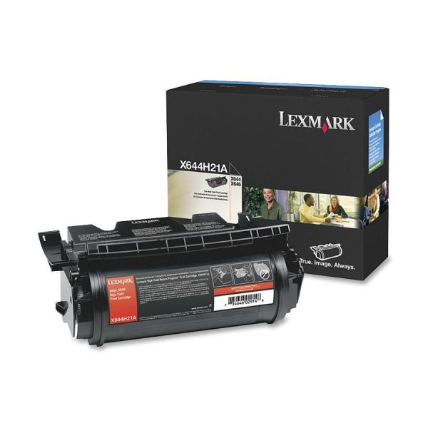 LEXX644H21A Lexmark X644H21A Toner, 30000 Page-Yield, Black