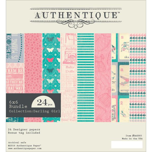 NOTM337748 Authentique Double-Sided Cardstock Pad 6"X6" 24/Pkg