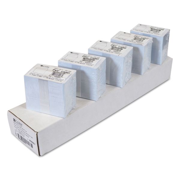 CLI89007 C-Line PVC ID Badge Card, 3 3/8 x 2 1/8, White, 100/Pack