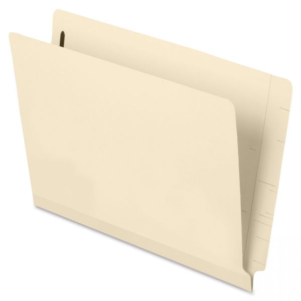 PFX13140 Pendaflex Laminated Spine End Tab Folder with 1 Fastener, 11 pt Manila, Letter, 50/Box
