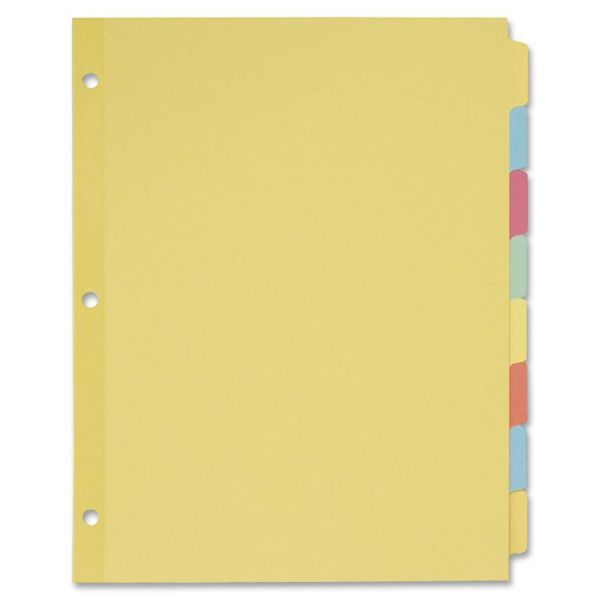 AVE11509 Avery Write-On Plain-Tab Dividers, 8-Tab, Multi-color Tab, Letter, 24 Sets