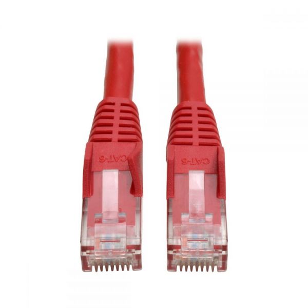 SYNX2234835 Tripp Lite 3ft Cat6 Gigabit Snagless Molded Patch Cable RJ45 M/M Red 3'