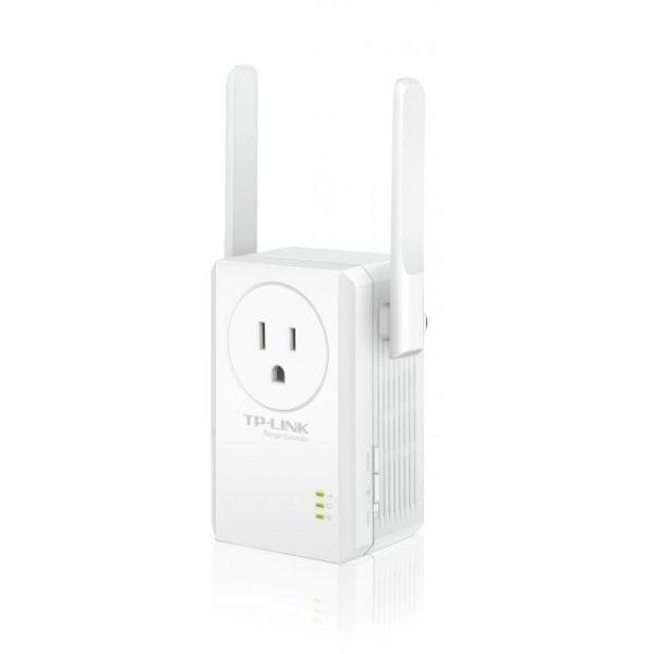 SYNX3966525 TP-LINK TL-WA860RE IEEE 802.11n 300 Mbps N300 Universal Wi-Fi Wall Plug Range Extender with External Antennas and AC Pass-thru