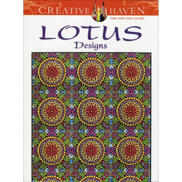 NOTM161792 Dover Publications: Creative Haven Lotus Designs Coloring Book