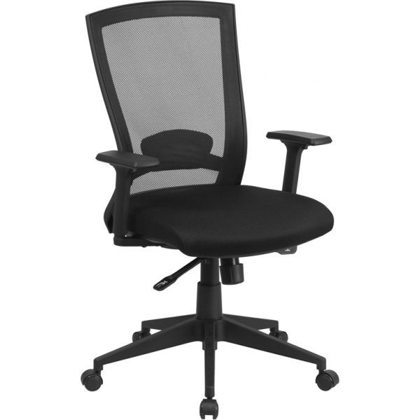 FHFHL0004KGG Flash Furniture Mid-Back Mesh Executive Office Chair with Back Angle Adjustment