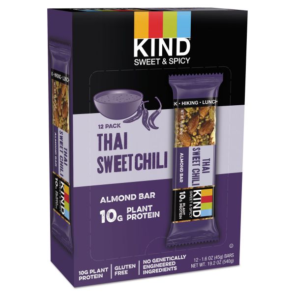 KND18509 KIND Sweet & Spicy, Thai Sweet Chili, 1.6 oz Bar, 12/Box