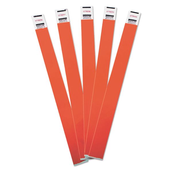 AVT75510 Advantus Crowd Management Wristbands, Sequentially Numbered, 10 x 3/4, Red, 500/Pack