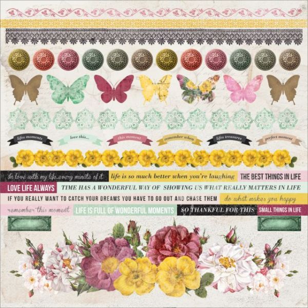 NOTM441784 Be-You-Tiful Cardstock Sticker Sheet 12"X12"