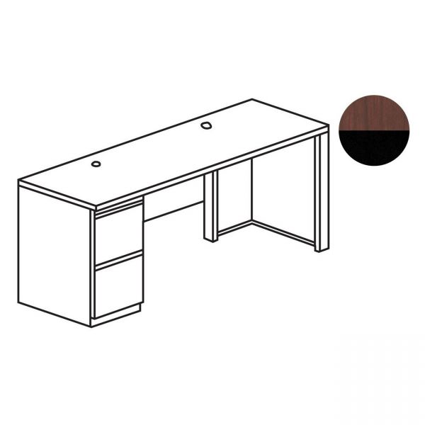 MLNC1173CCHBLK Mayline Corsica Single Pedestal Computer Desk