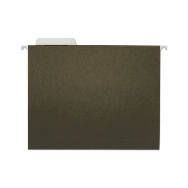 UNV14113 Universal Hanging File Folders, 1/3 Tab, 11 Point Stock, Letter, Standard Green, 25/Box