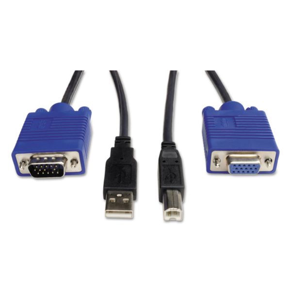 TRPP758006 Tripp Lite KVM Cable Kit, 6 ft, USB/HD15, Gray