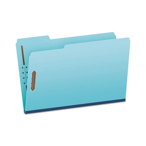 PFXFP313 Pendaflex Pressboard Folders, 2 Fasteners, 1" Expansion, 1/3 Tab, Legal, Blue, 25/Box