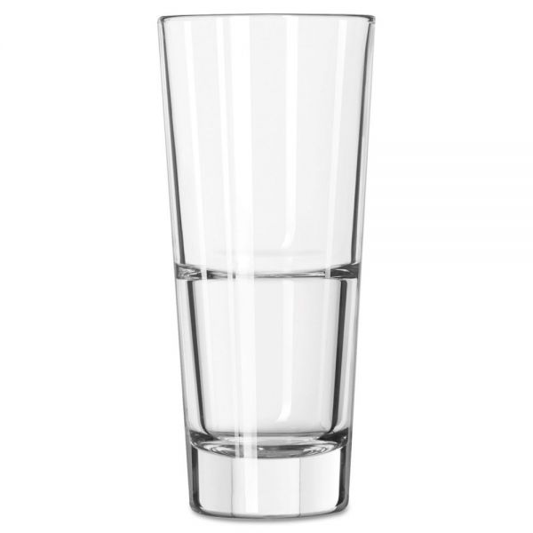 LIB15711 Libbey Endeavor Beverage Glasses, 10 oz, Clear, Hi-Ball Glass