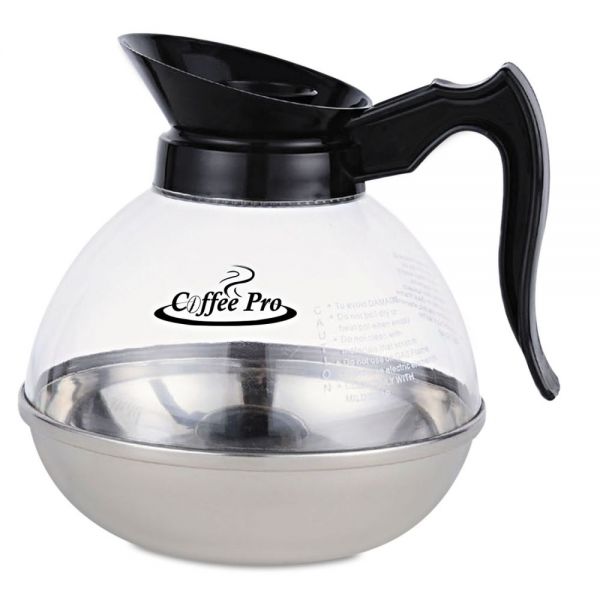 OGFCPU12 Coffee Pro Unbreakable Regular Coffee Decanter, 12-Cup, Stainless Steel/Polycarbonate