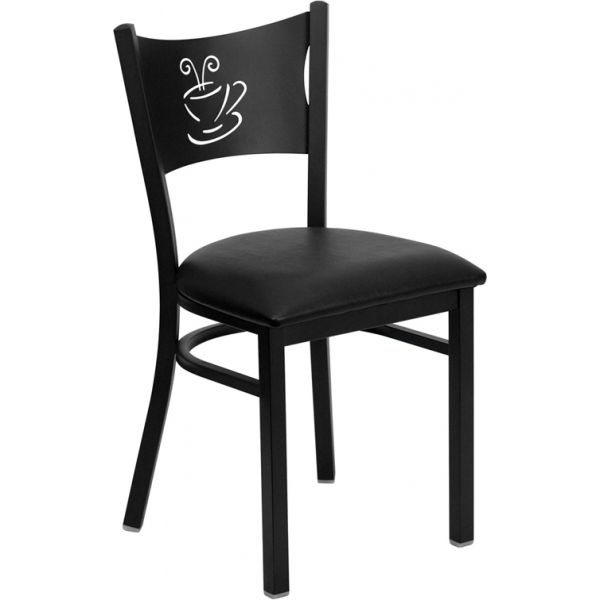 FHFXUDG60099COFBLKVGG Flash Furniture Coffee Back Metal Restaurant Chair