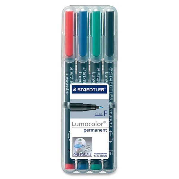 STD318WP4A6 Staedtler Lumocolor Permanent Pen 318