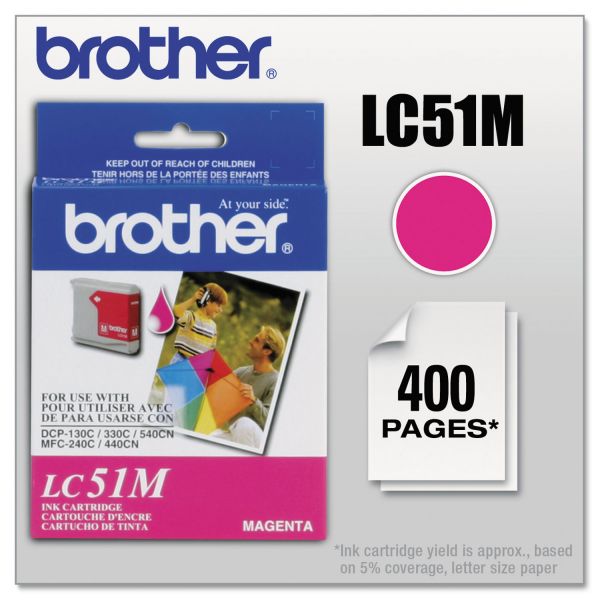 BRTLC51M Brother LC51M Innobella Ink, Magenta