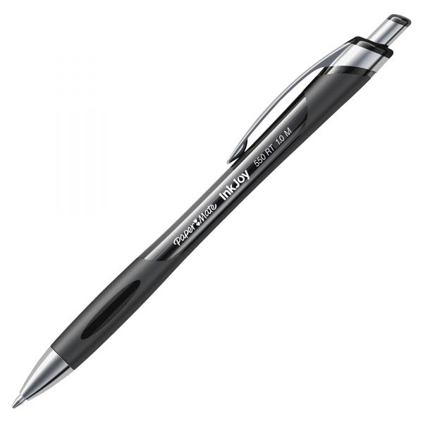 PAP1951345 Paper Mate InkJoy 550 RT Retractable Ballpoint Pen, 1mm, Black, Dozen