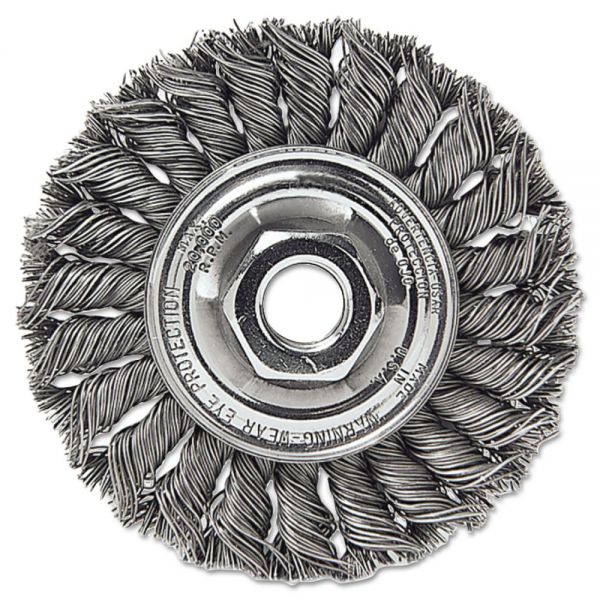 WEI08014 Weiler Dualife ST-3 Twist Knot Wire Wheel, 3" dia, .014 Wire