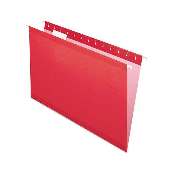 PFX415315RED Pendaflex Reinforced Hanging Folders, 1/5 Tab, Legal, Red, 25/Box
