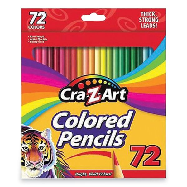 Cra-Z-Art Colored Pencils, 72 Assorted Lead and Barrel Colors, 72